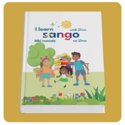 Cover of the children's book I learn Sango with Dora, designed to teach the Sango language to kids